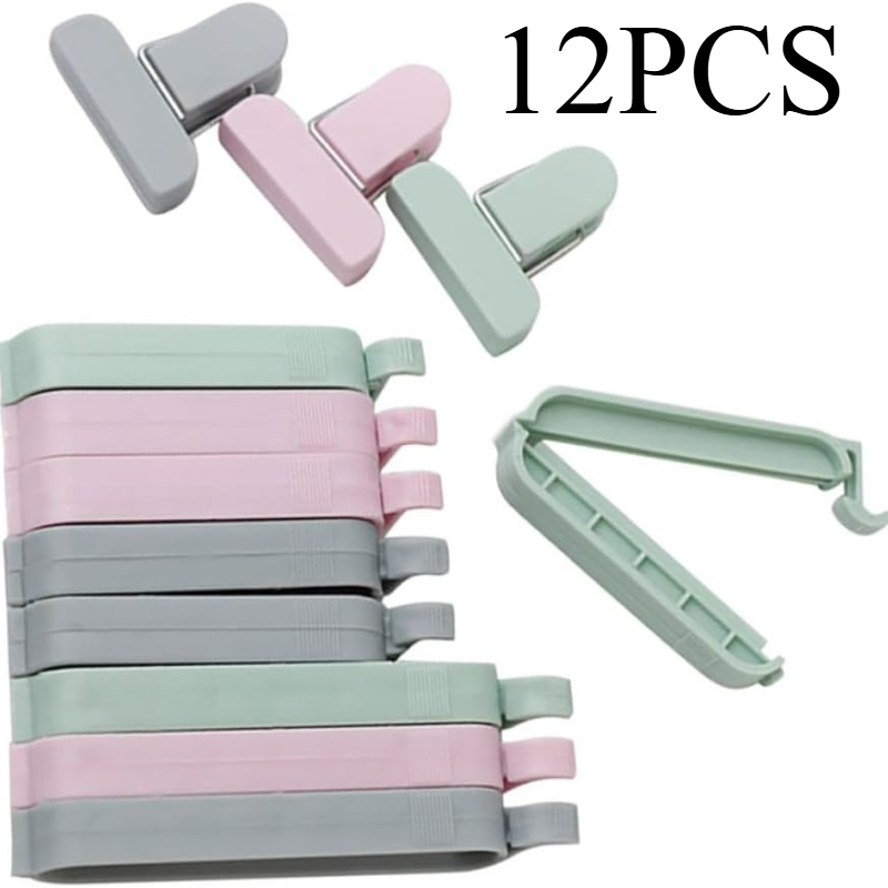 12pcs Mixed Color Plastic Seal - Food Storage Plastic Bag ulasan dan harga