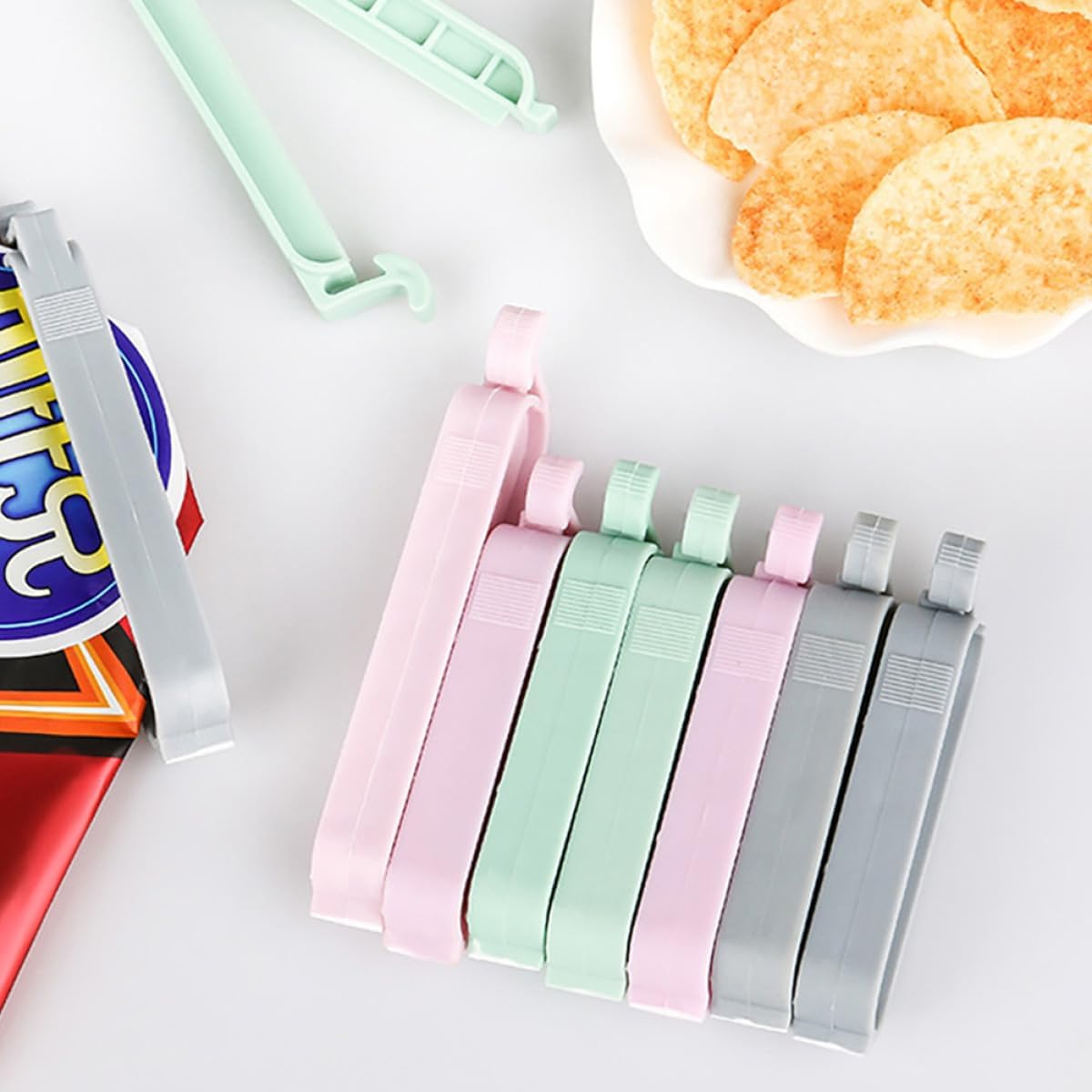 12pcs Mixed Color Plastic Seal - Food Storage Plastic Bag ulasan dan harga