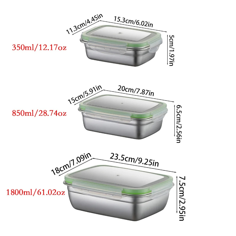 304 Stainless Steel Lunch Box  - Food Storage Jar Set ulasan dan harga