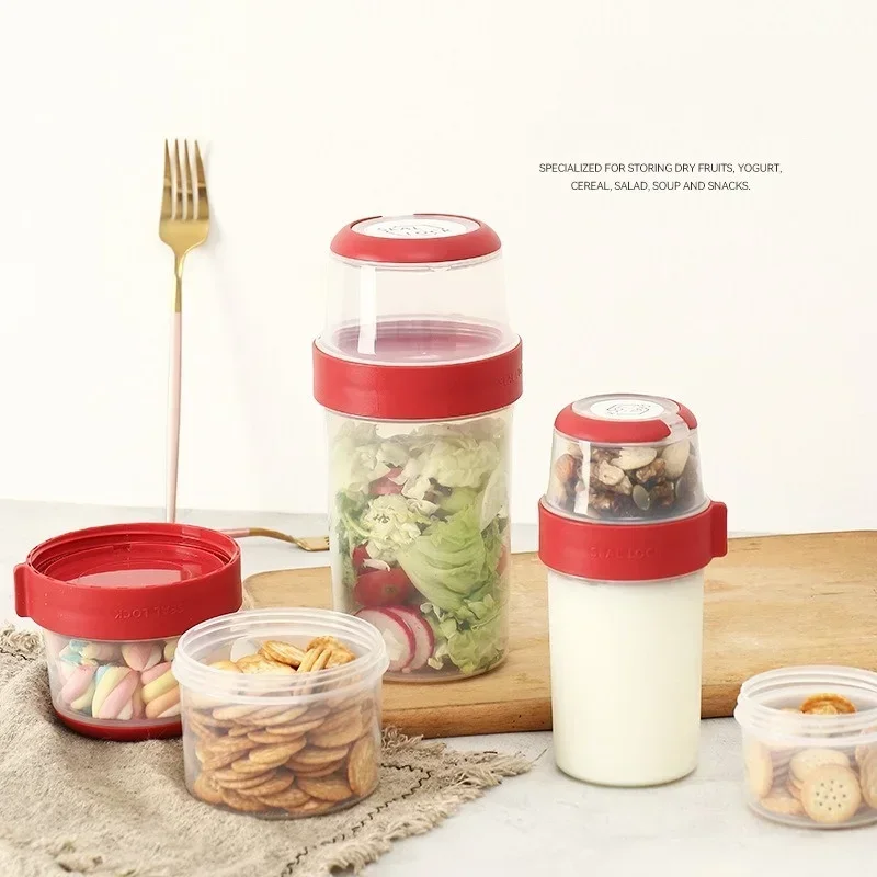 Double-layer Sealed Compartmen - Food Storage Yogurt ulasan dan harga