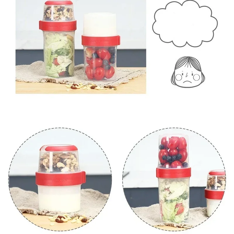 Double-layer Sealed Compartmen - Food Storage Yogurt ulasan dan harga
