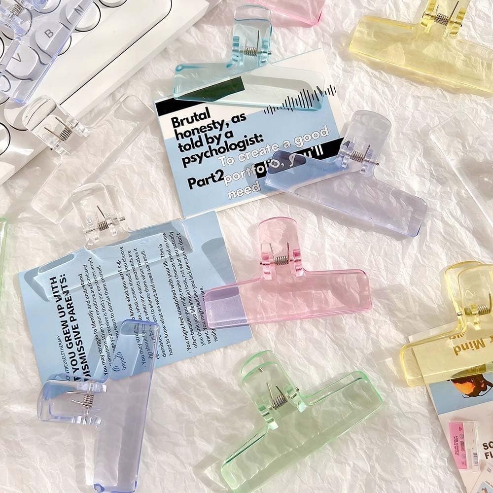 16 Pcs Clear Binder Clips, Pla - Food Storage Plastic Bag ulasan dan harga