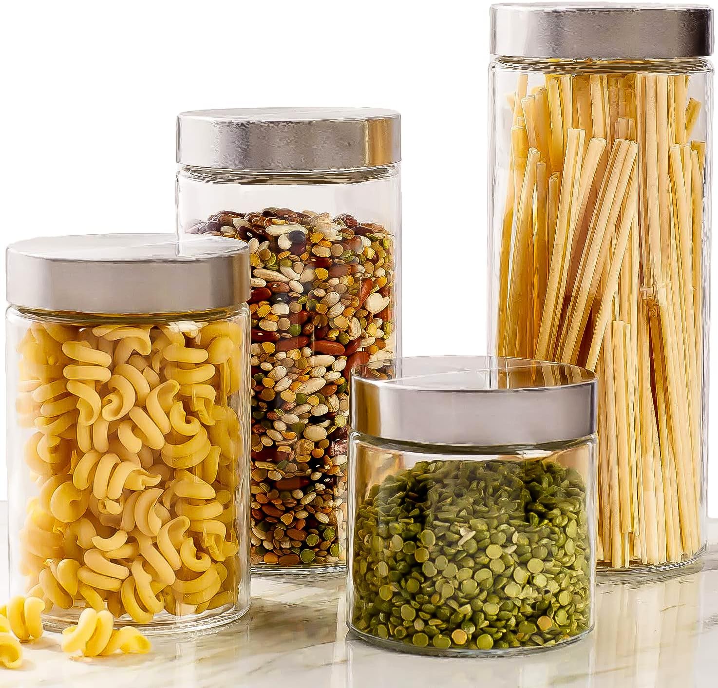 4pc Canister Sets for Kitchen  - Food Storage Jar Set ulasan dan harga