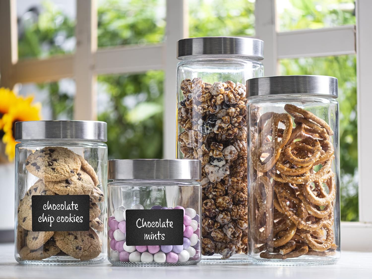 4pc Canister Sets for Kitchen  - Food Storage Jar Set ulasan dan harga