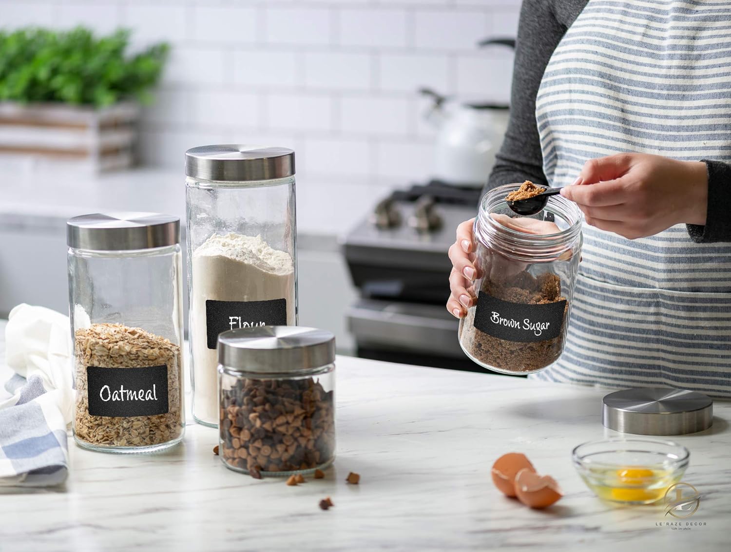 4pc Canister Sets for Kitchen  - Food Storage Jar Set ulasan dan harga