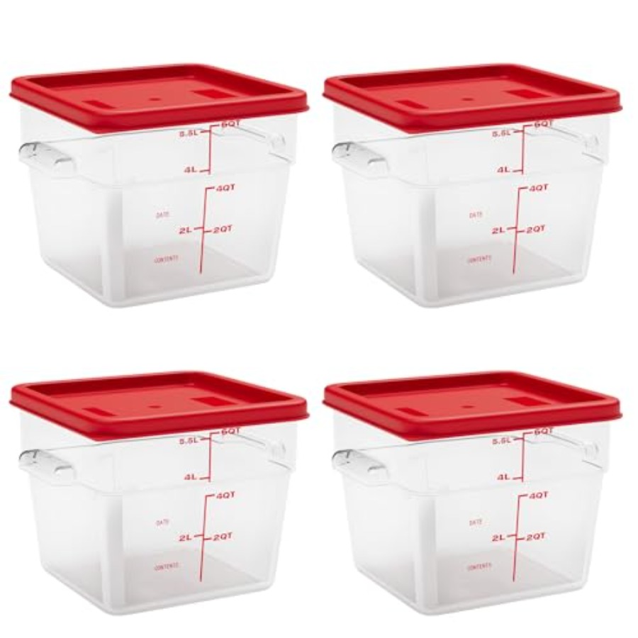 6 Quart Set of 4 Food Storage  - Food Storage Quart Containers ulasan dan harga