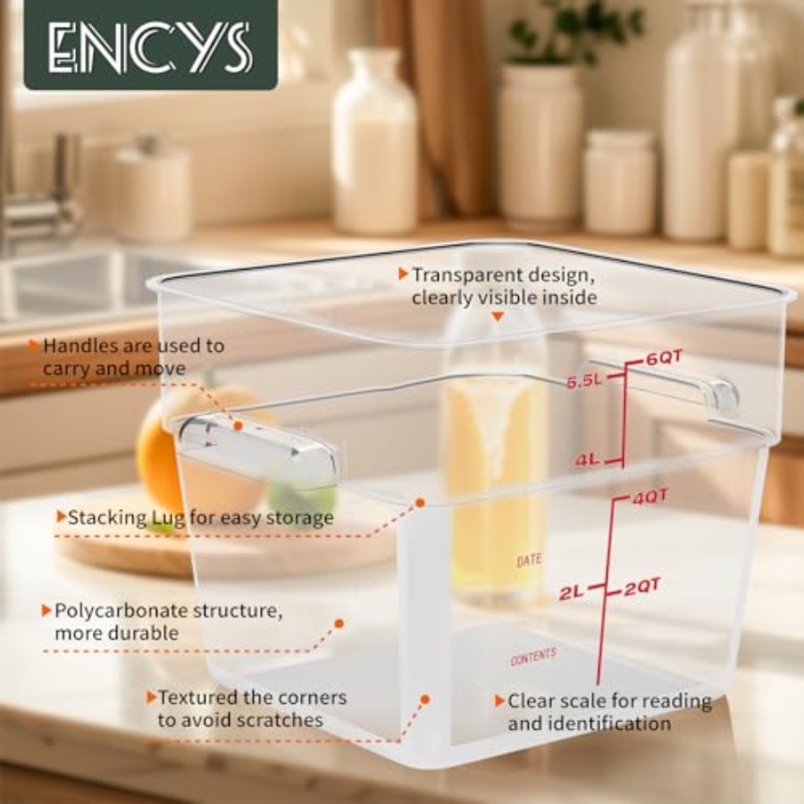 6 Quart Set of 4 Food Storage  - Food Storage Quart Containers ulasan dan harga