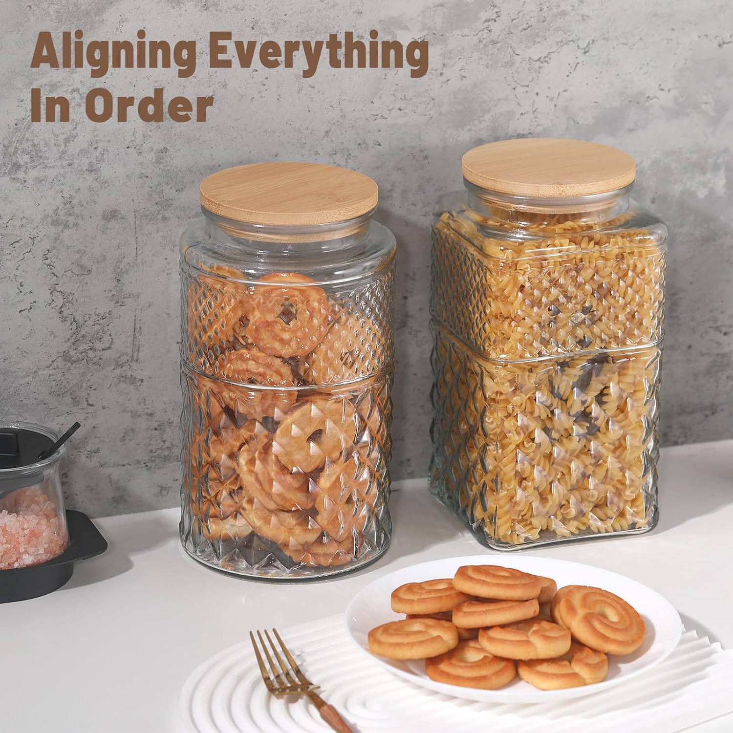 0.7Gallon/2600ml Glass Cookie  - Food Storage Jar Set ulasan dan harga