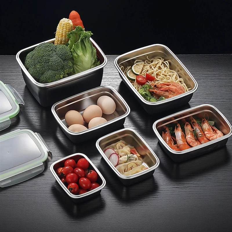 304Stainless steel fresh-keepi - Food Storage Containers Xl ulasan dan harga