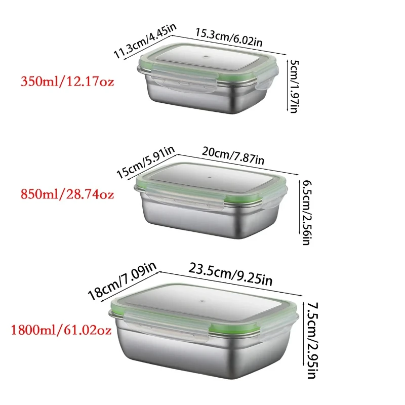 304Stainless steel fresh-keepi - Food Storage Containers Xl ulasan dan harga