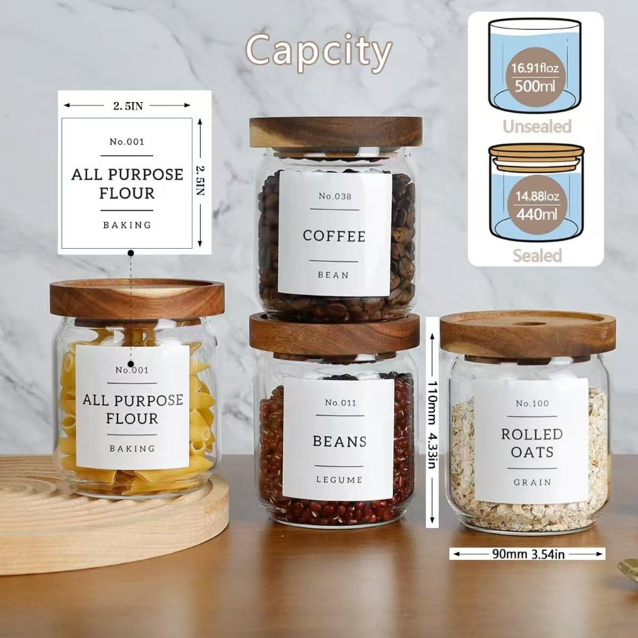 16 OZ Stackable Glass Food Sto - Food Storage Pantry ulasan dan harga