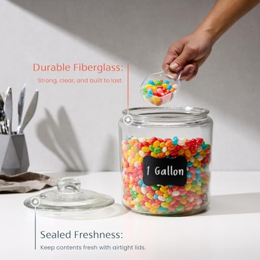 Glass Kitchen Jars Food and Co - Food Storage Pantry ulasan dan harga