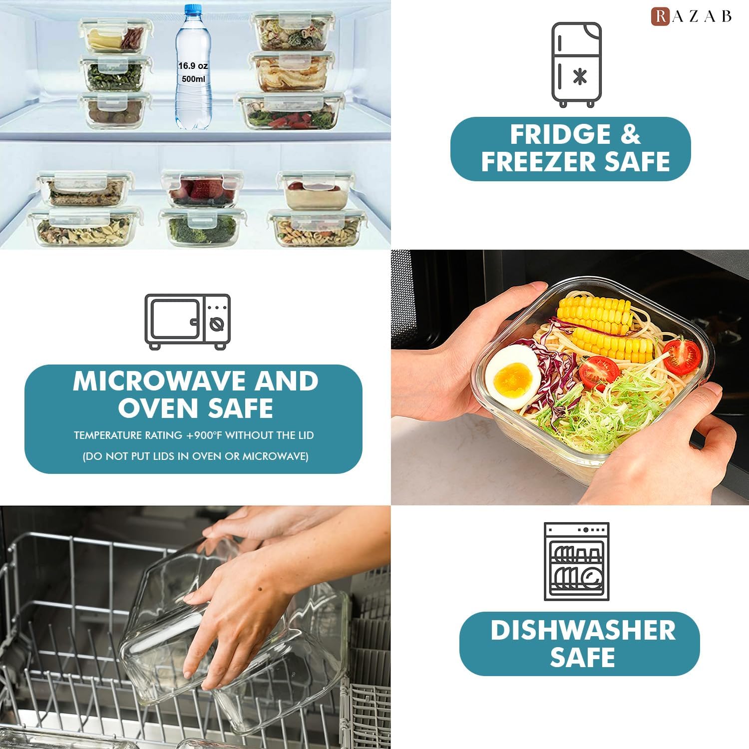 24 Pc Airtight Glass Food Stor - Food Storage Containers Glass ulasan dan harga