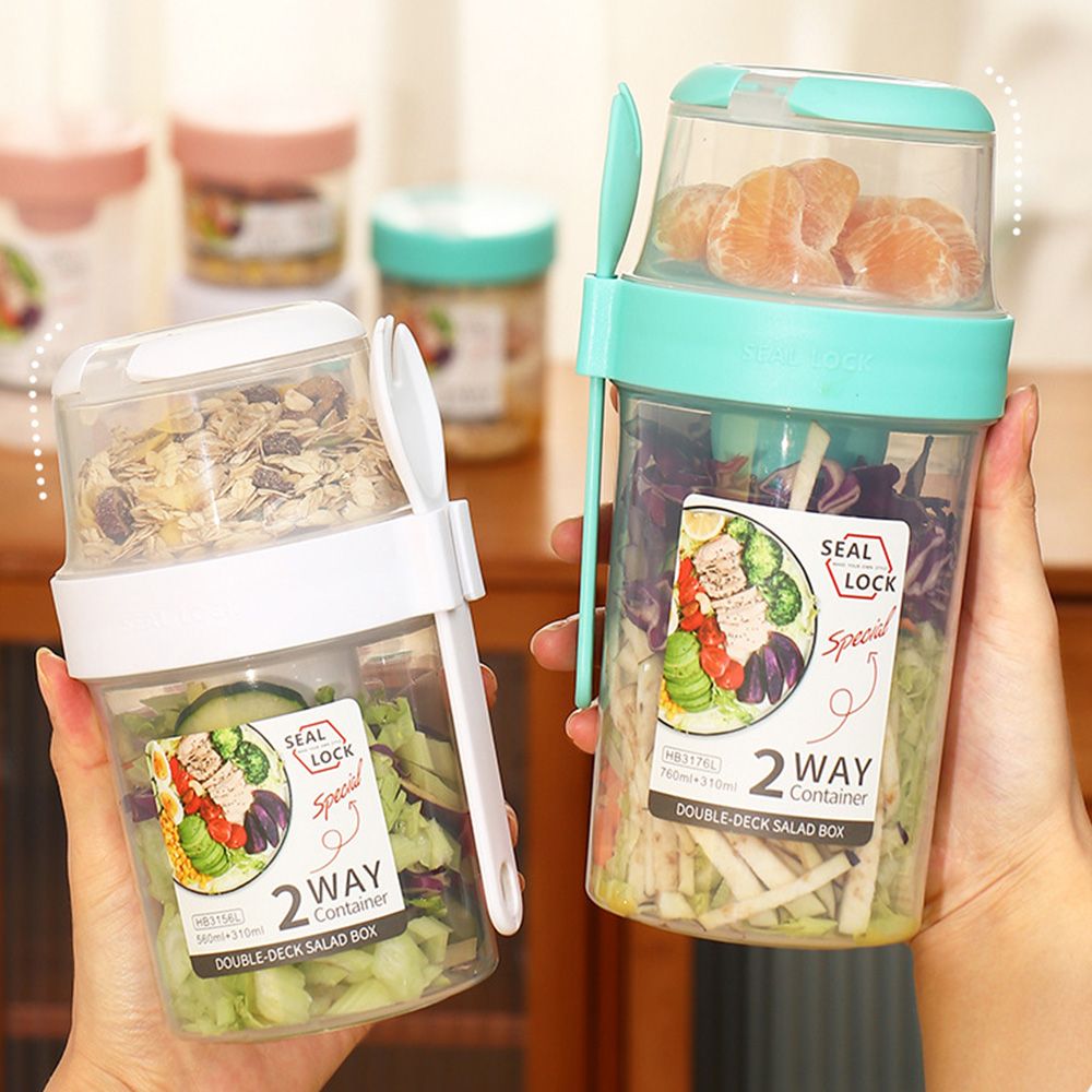 Double-layer Fresh-keeping Box - Food Storage Yogurt ulasan dan harga