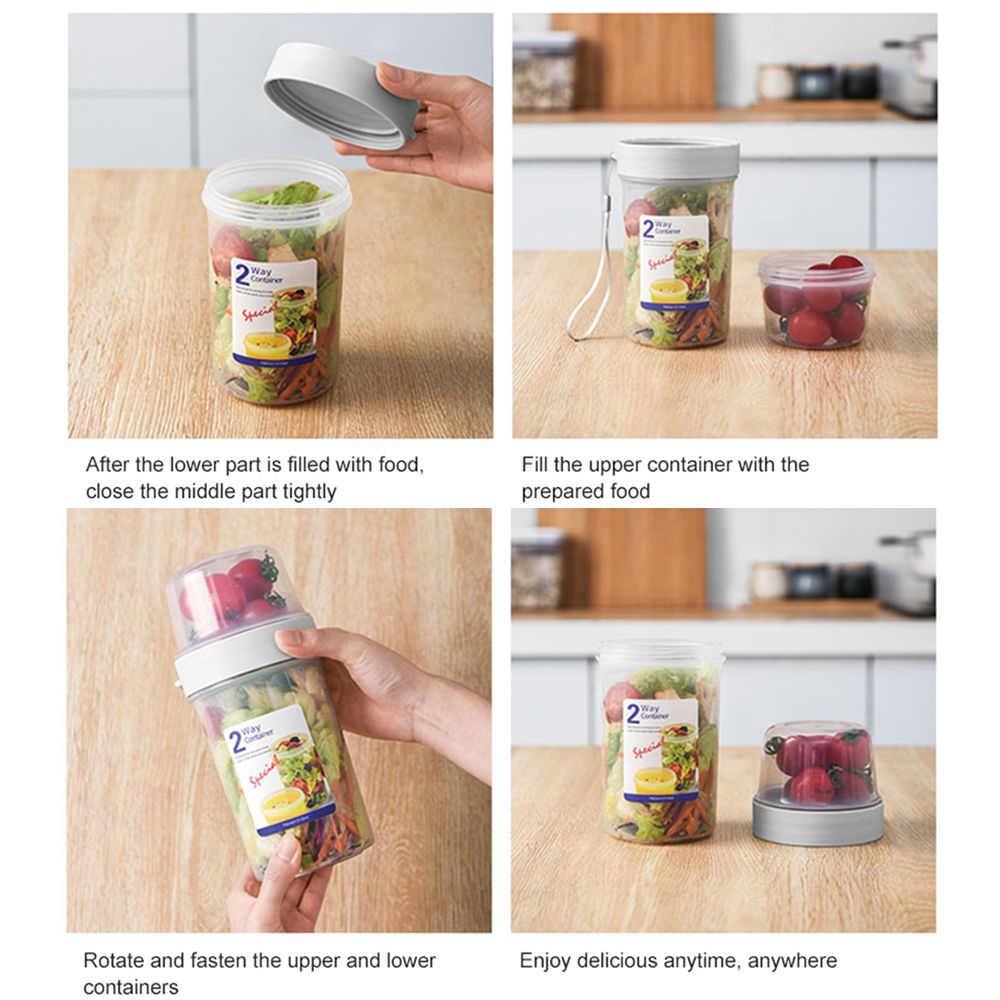 Double-layer Fresh-keeping Box - Food Storage Yogurt ulasan dan harga