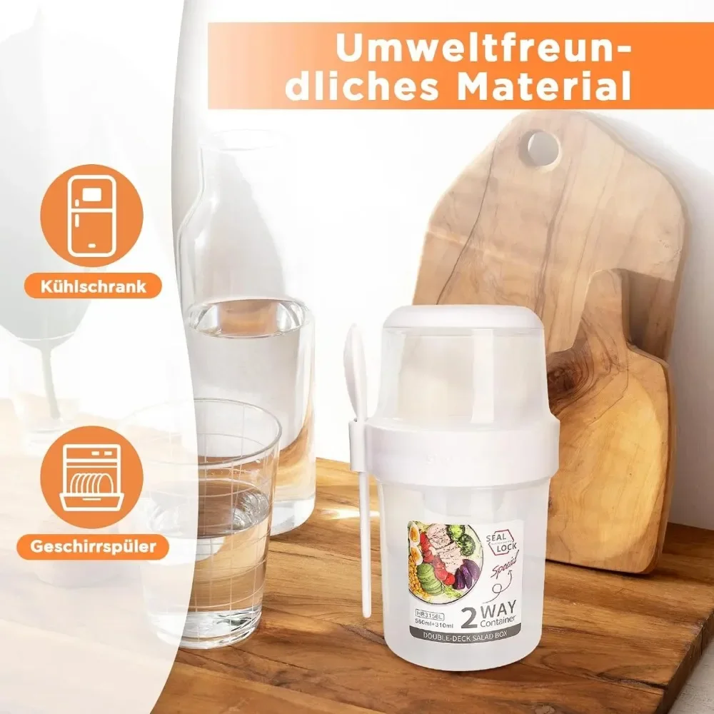 Salad Cup Breakfast Cups Porta - Food Storage Yogurt ulasan dan harga