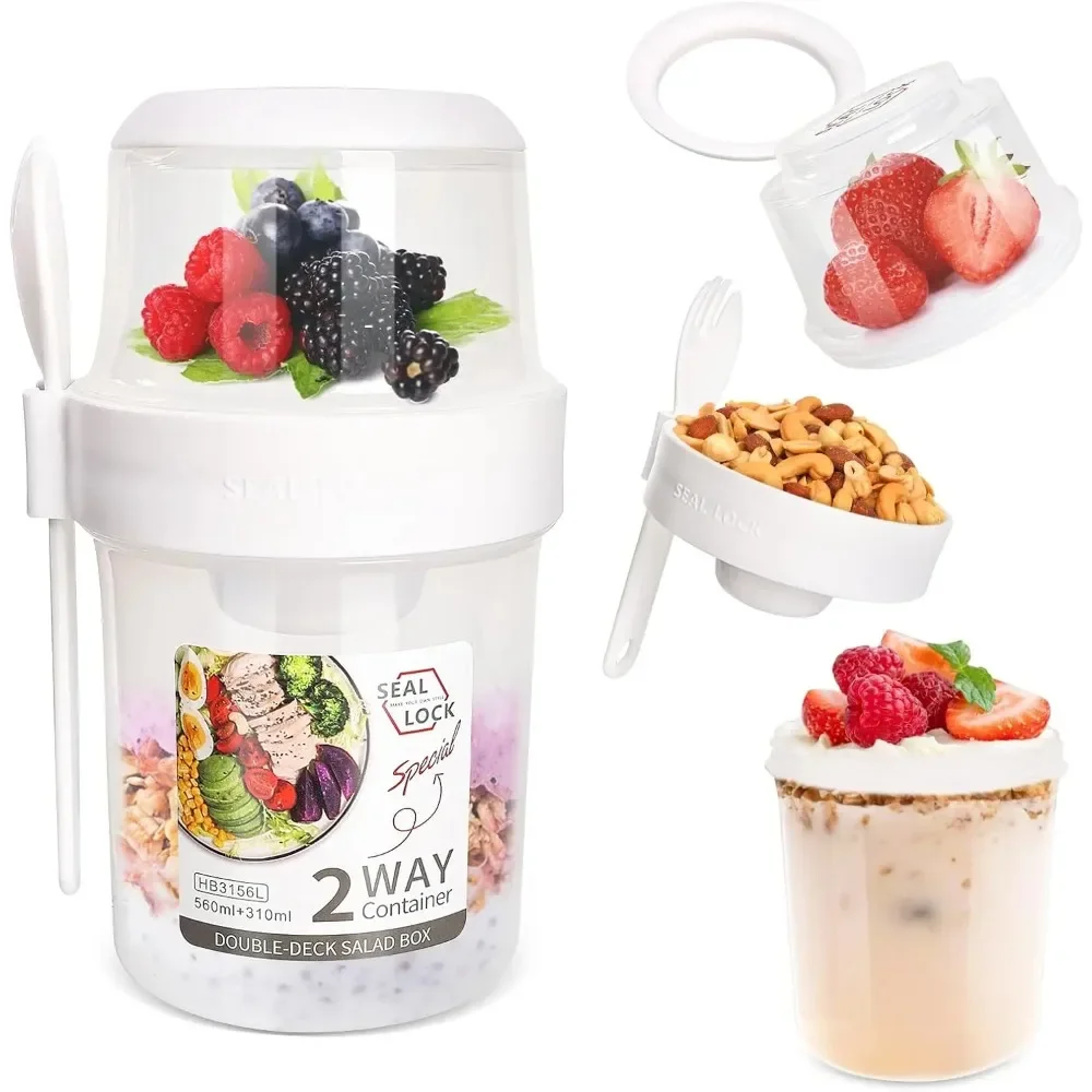 Salad Cup Breakfast Cups Porta - Food Storage Yogurt ulasan dan harga