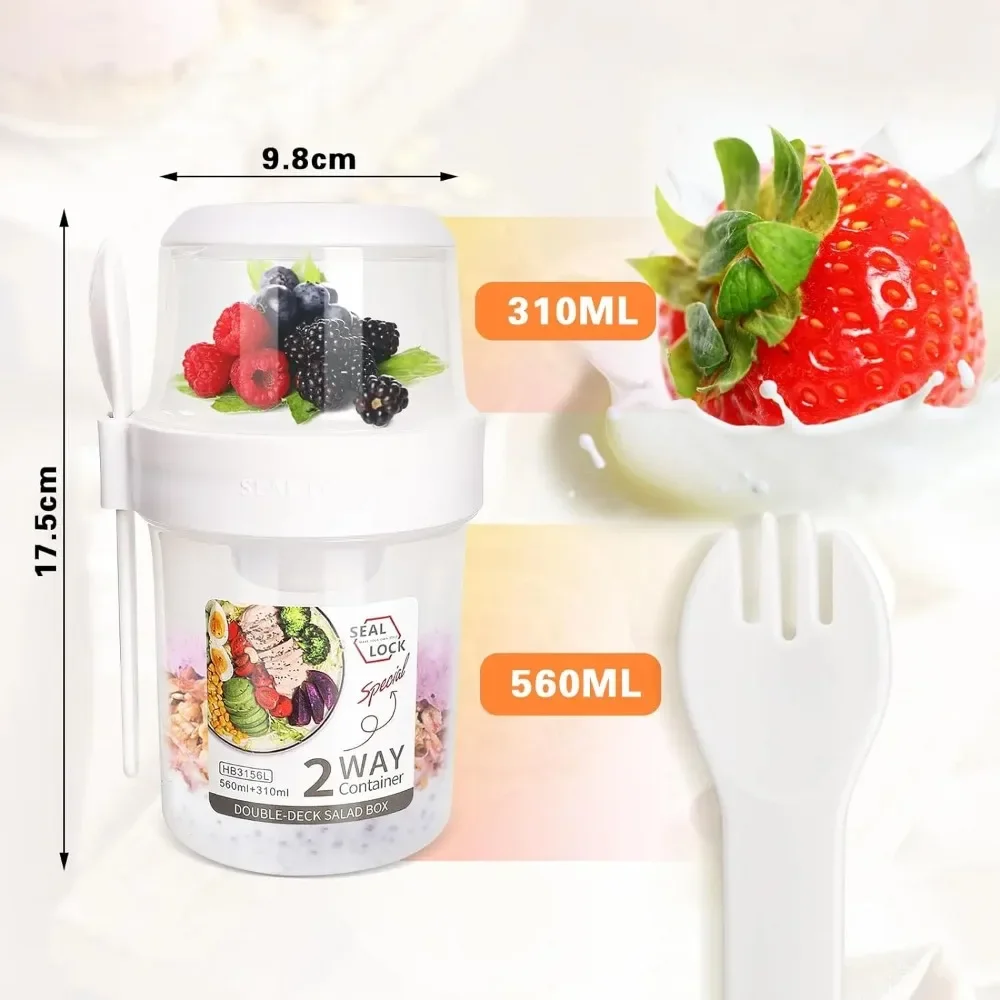 Salad Cup Breakfast Cups Porta - Food Storage Yogurt ulasan dan harga