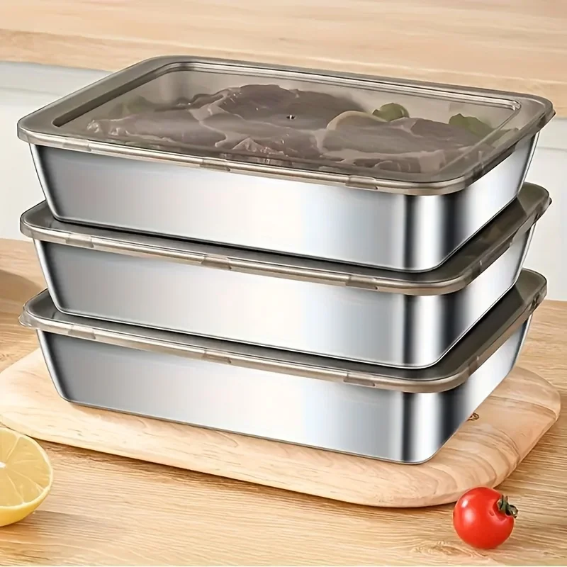 3pc Stainless Steel Food Stora - Food Storage Home ulasan dan harga