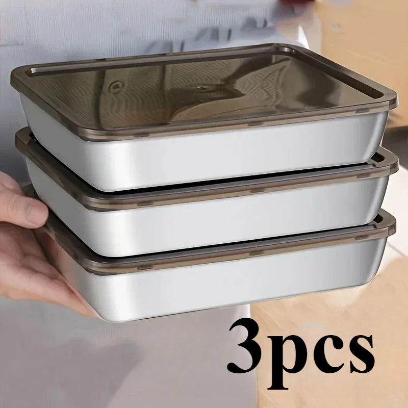 3pc Stainless Steel Food Stora - Food Storage Home ulasan dan harga