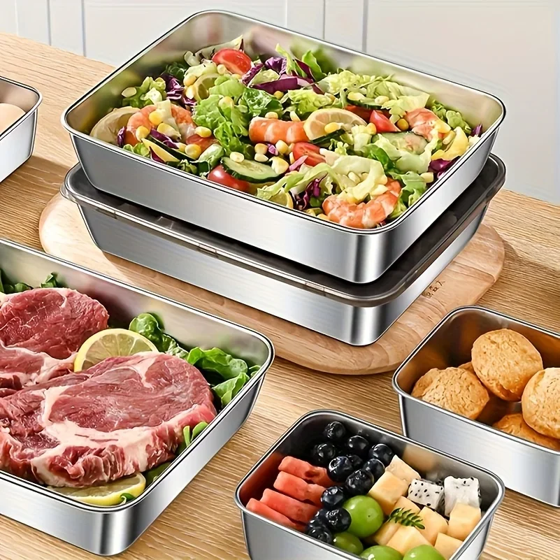 3pc Stainless Steel Food Stora - Food Storage Home ulasan dan harga