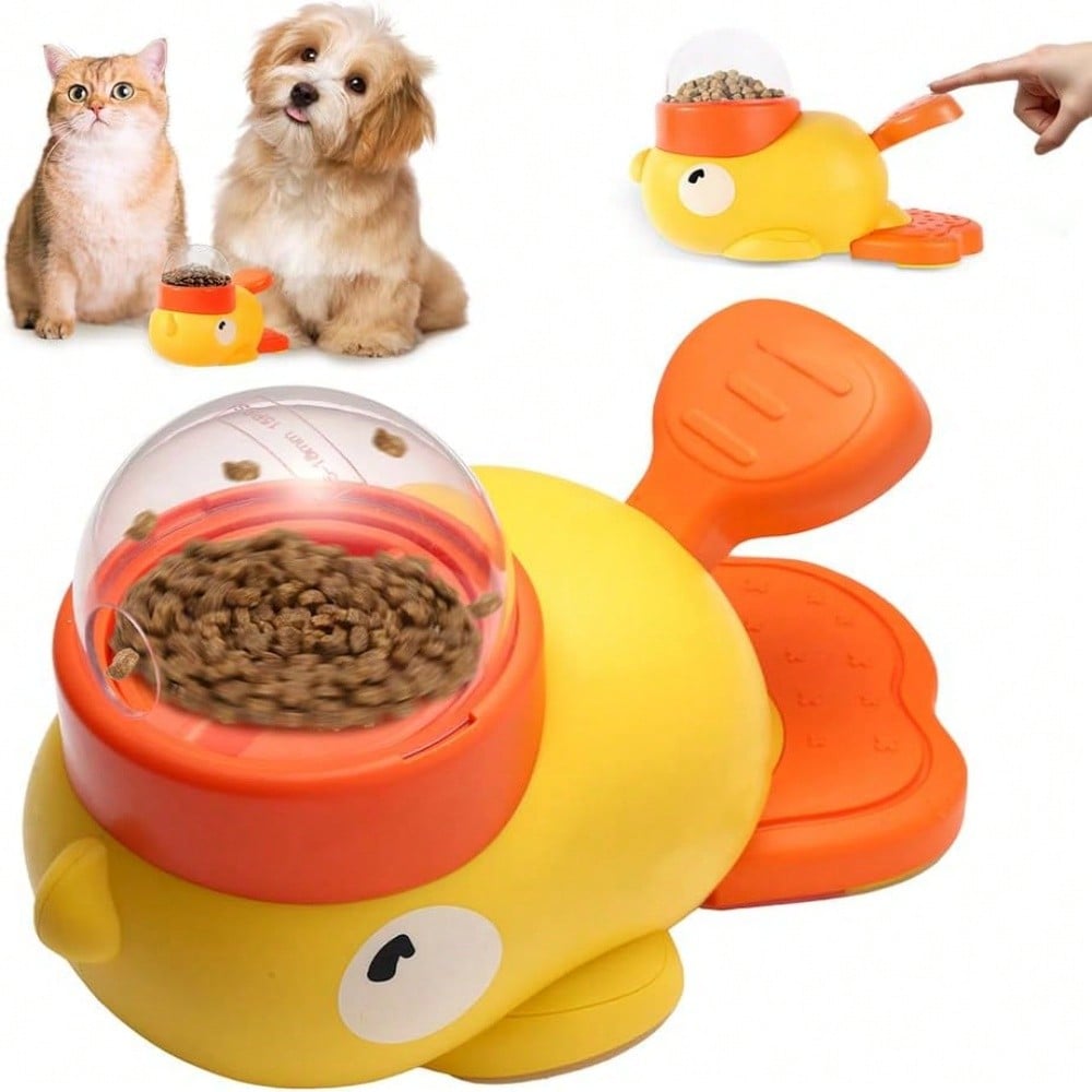 2-In-1 Dog Interactive Slow Fe - Food Storage Yellow ulasan dan harga
