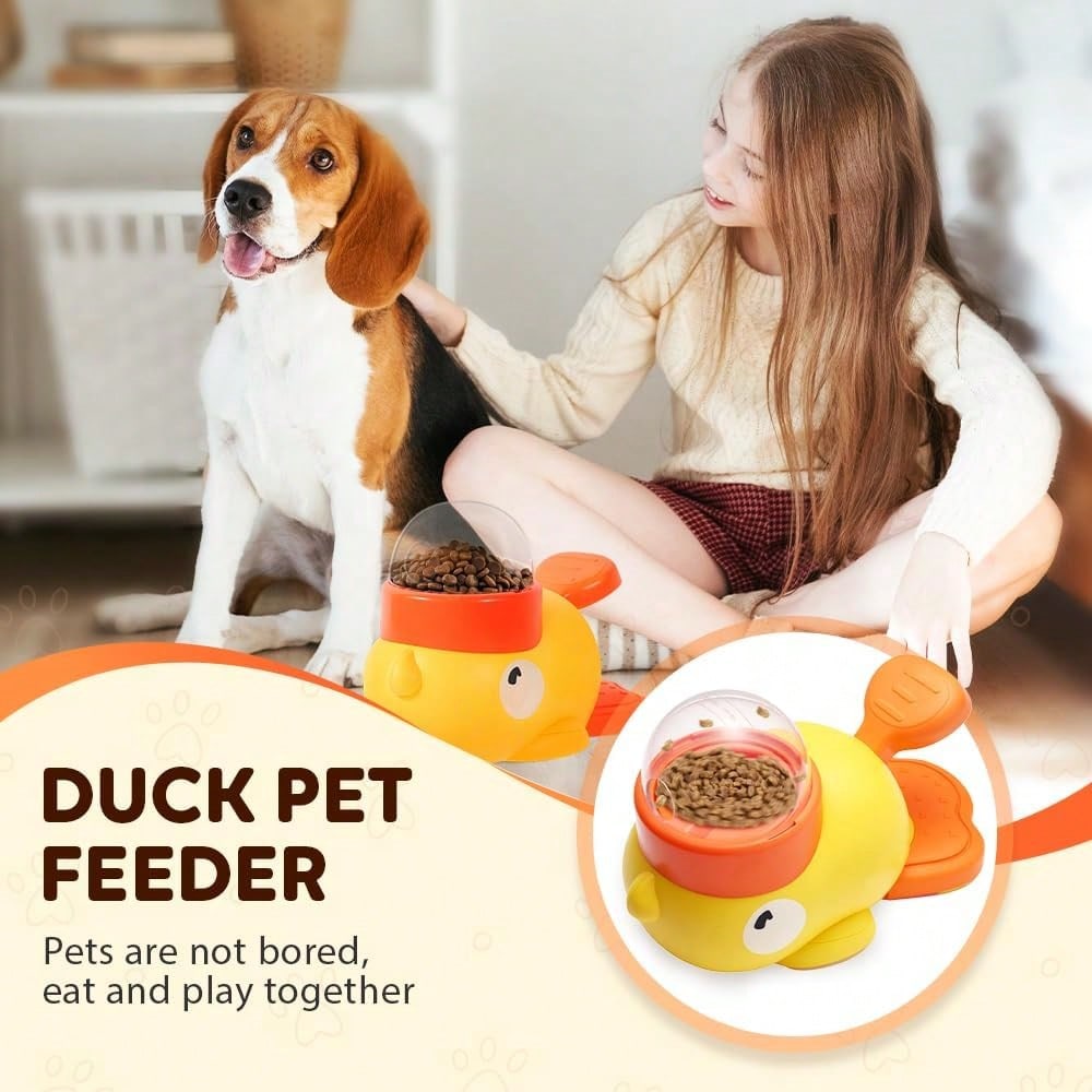 2-In-1 Dog Interactive Slow Fe - Food Storage Yellow ulasan dan harga