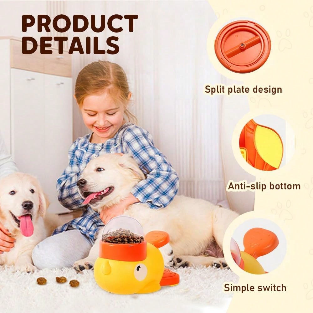 2-In-1 Dog Interactive Slow Fe - Food Storage Yellow ulasan dan harga