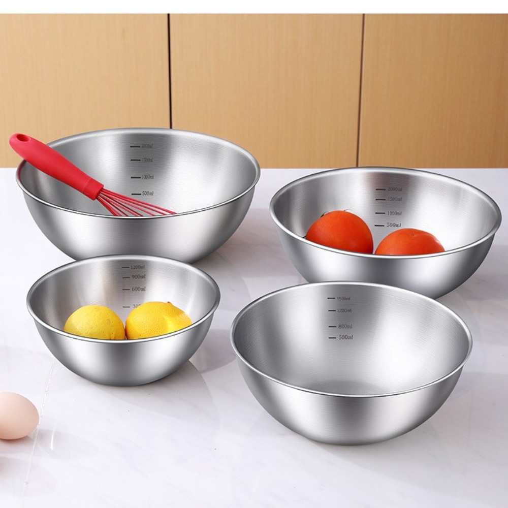 3pcs Stainless Steel Bowl Set  - Food Storage Home ulasan dan harga