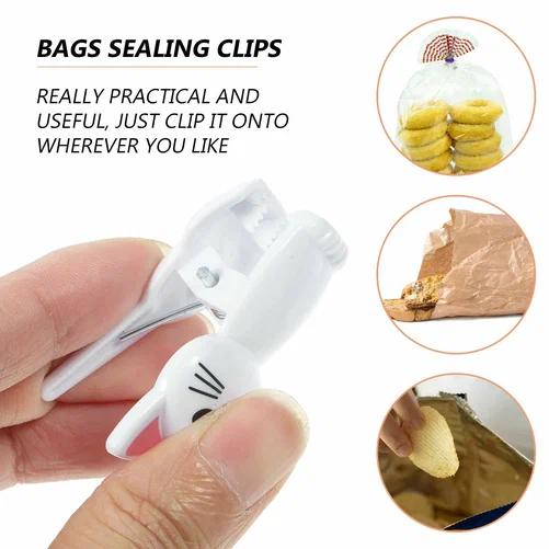 Cute Cat Shaped Bag Clips Reus - Food Storage Plastic Bag ulasan dan harga