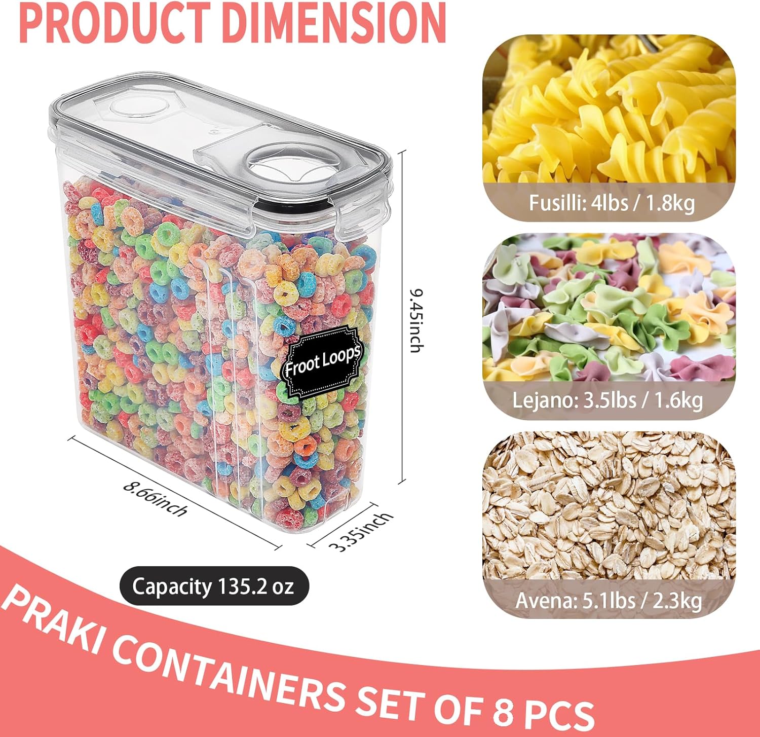 8-Piece Airtight Food Storage  - Food Storage Pantry ulasan dan harga