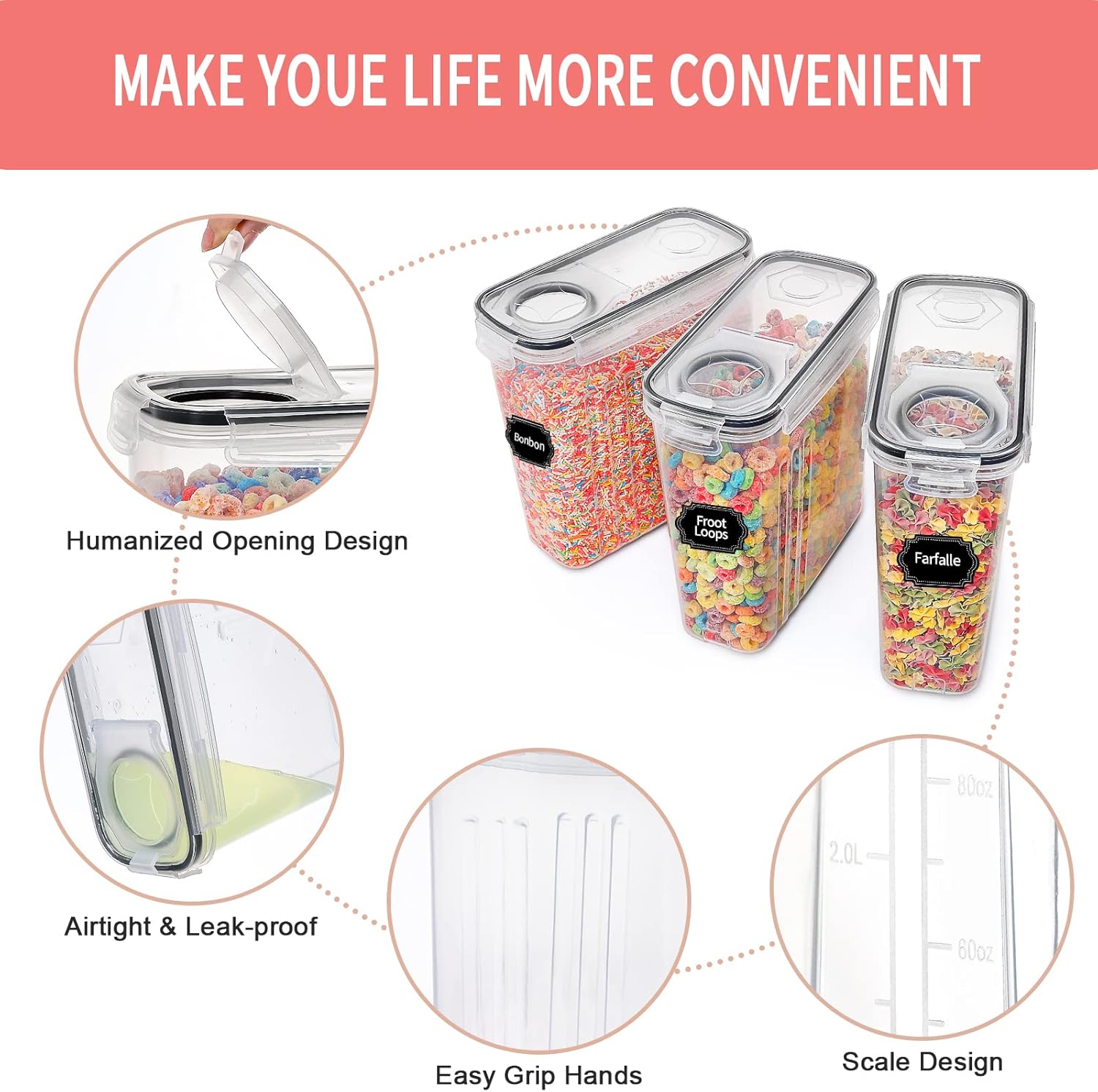 8-Piece Airtight Food Storage  - Food Storage Pantry ulasan dan harga