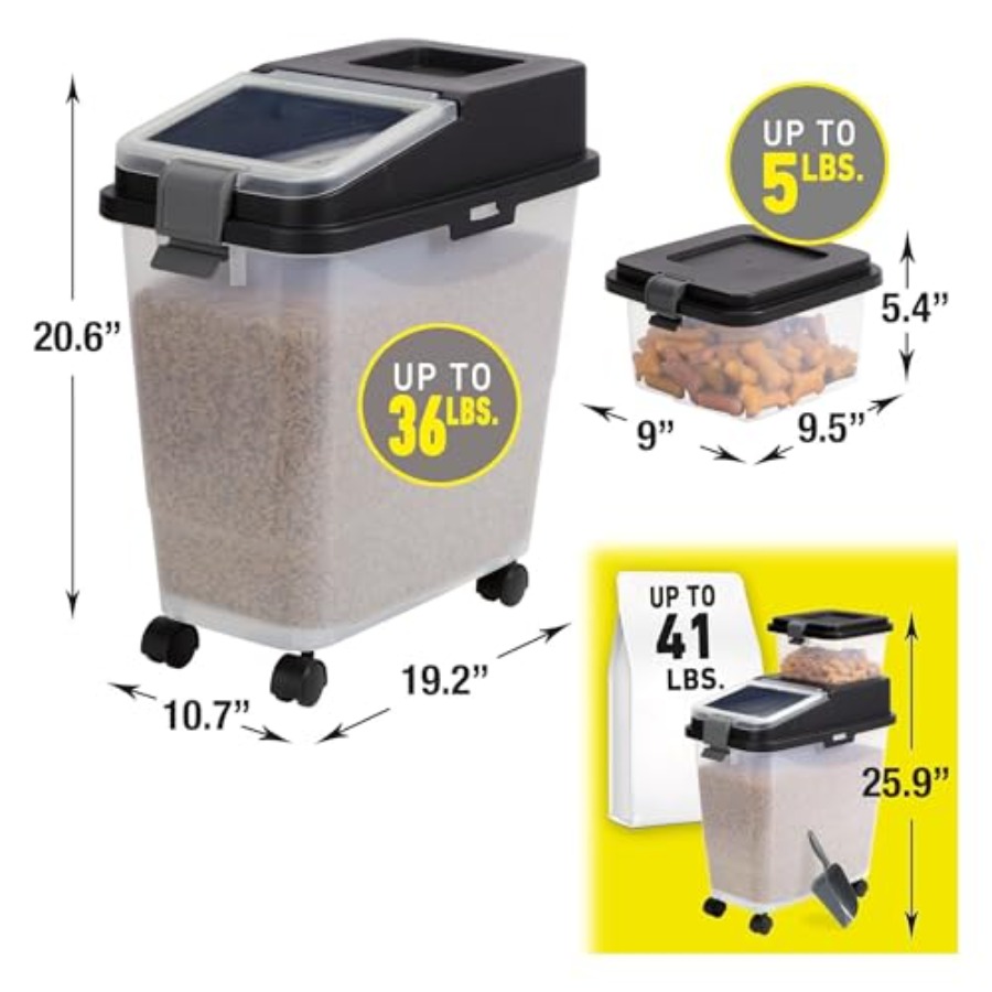 3 Piece Airtight Dog Food Stor - Food Storage For Dog ulasan dan harga