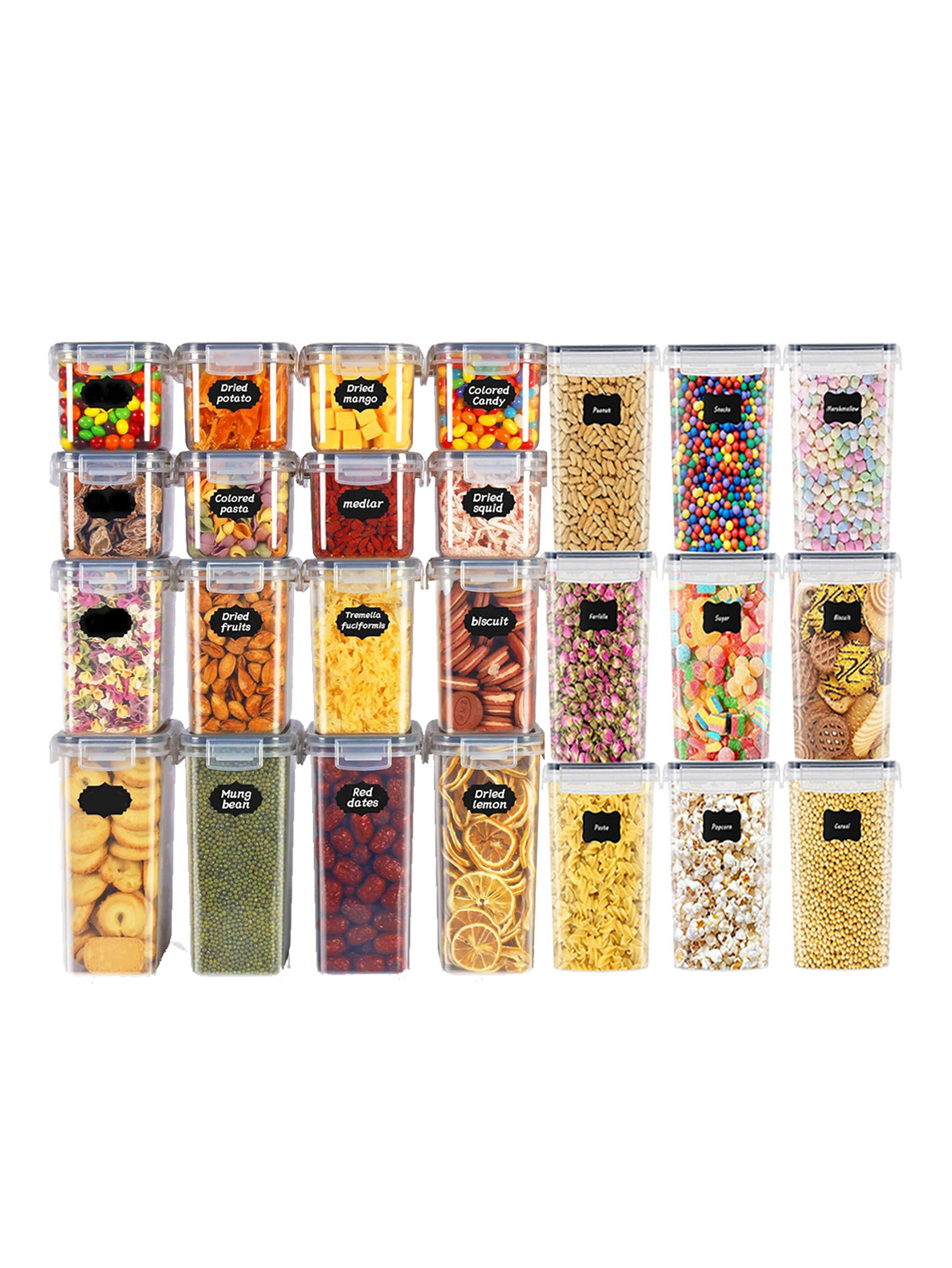 48pcs,Sealed food storage cont - Food Storage Pantry ulasan dan harga