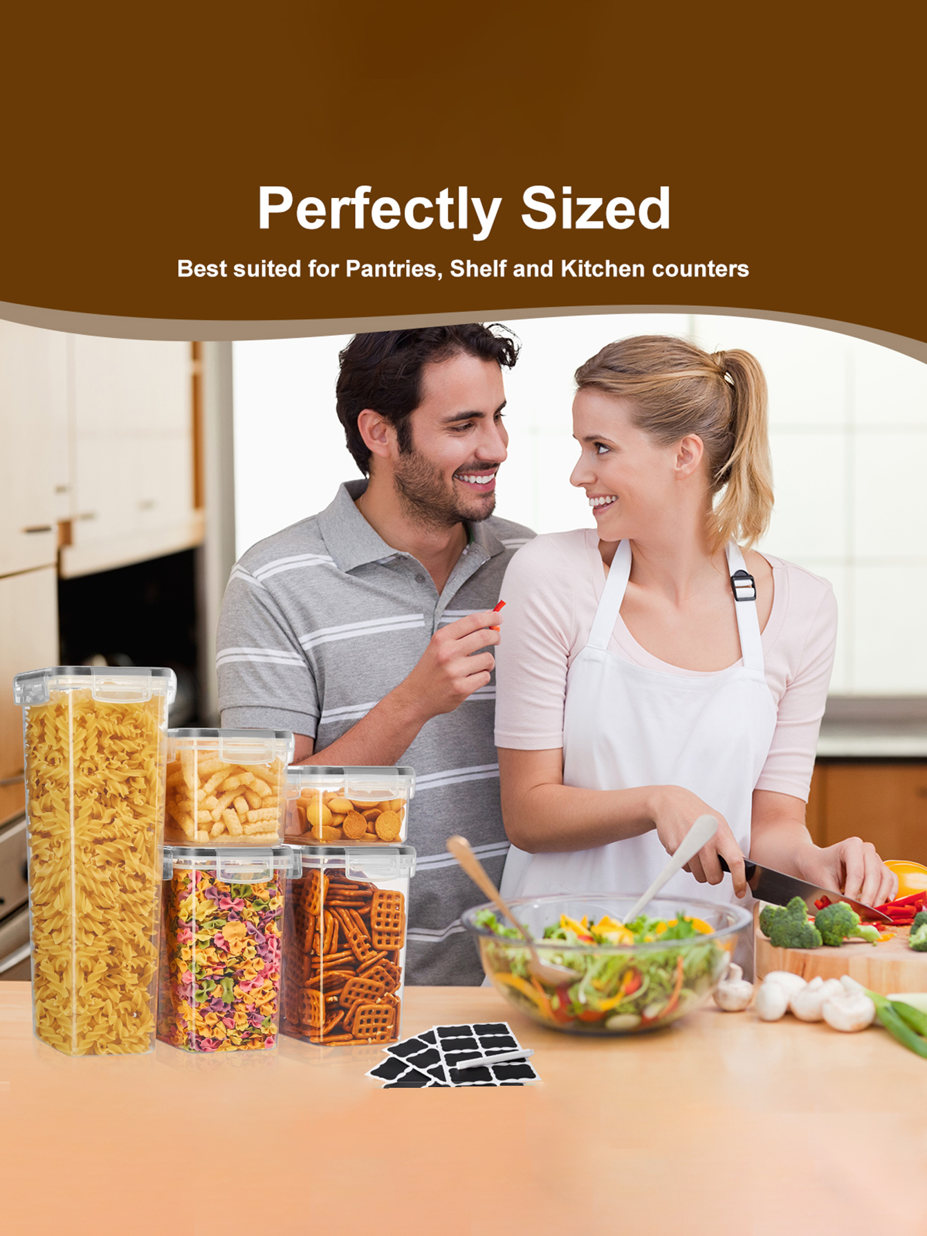 48pcs,Sealed food storage cont - Food Storage Pantry ulasan dan harga