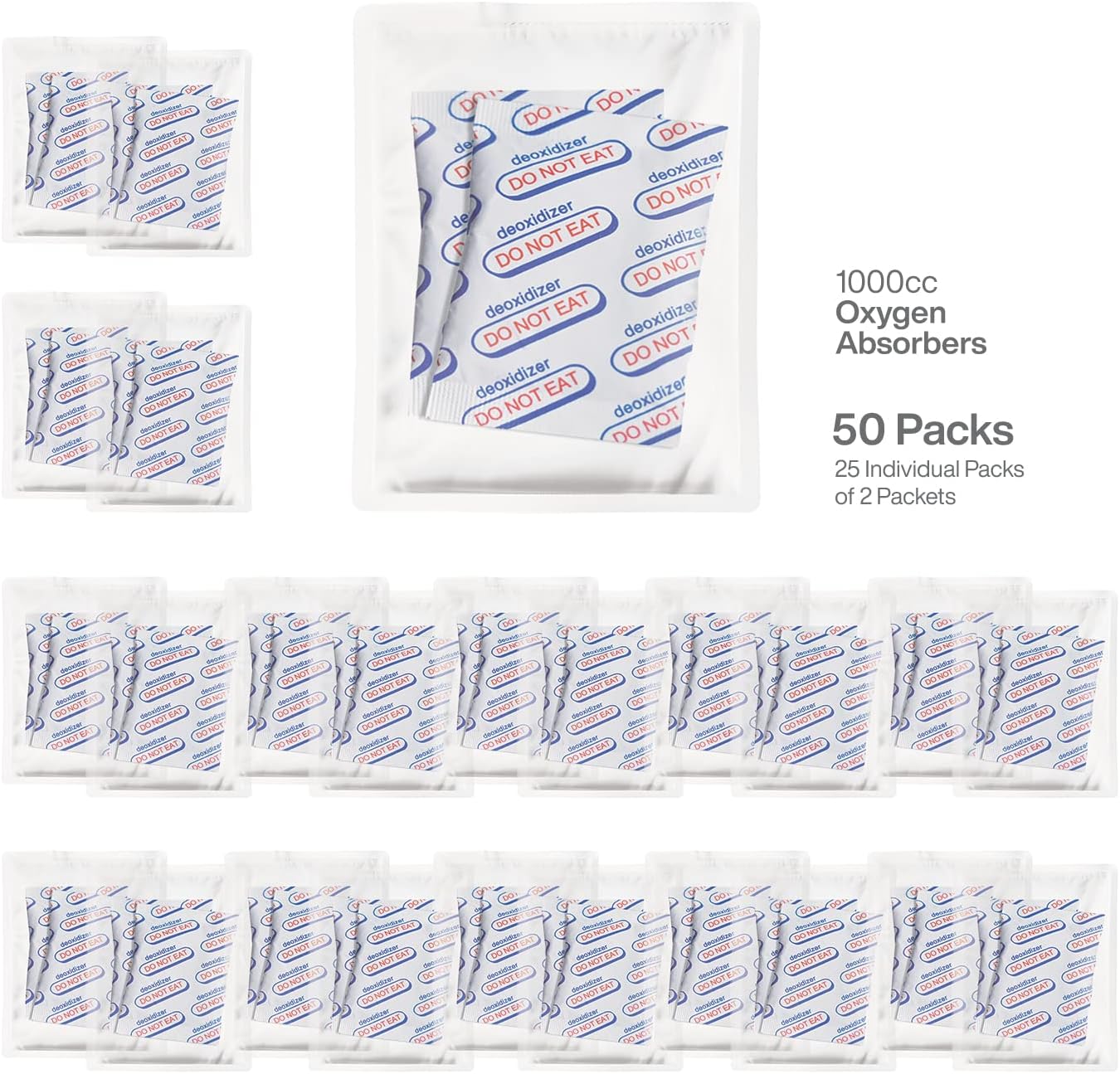 1000cc Oxygen Absorbers (50 Pa - Food Storage Oxygen Absorbers ulasan dan harga
