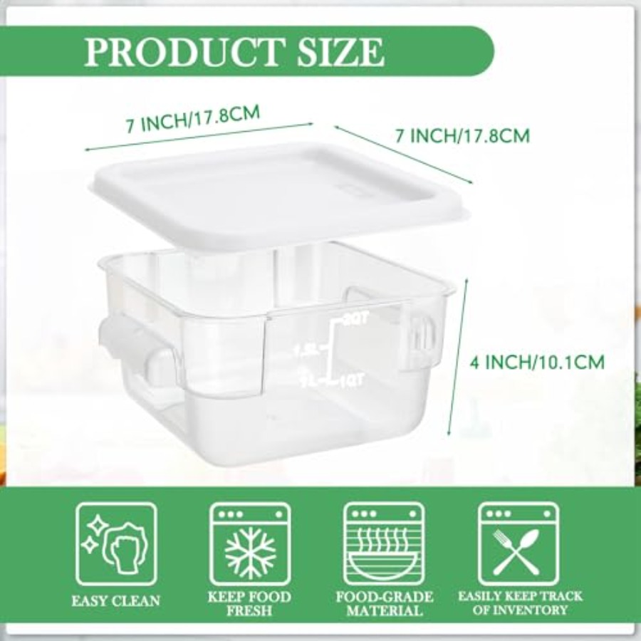 8 Pcs 2 Quart Food Storage Con - Food Storage Quart Containers ulasan dan harga
