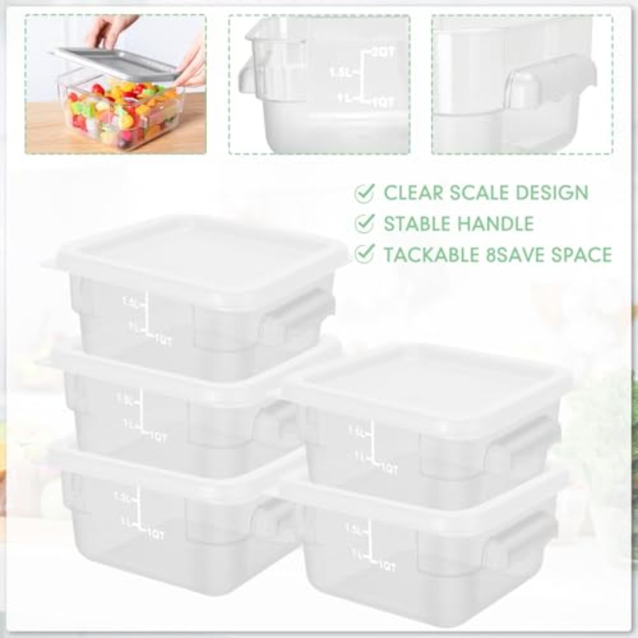 8 Pcs 2 Quart Food Storage Con - Food Storage Quart Containers ulasan dan harga