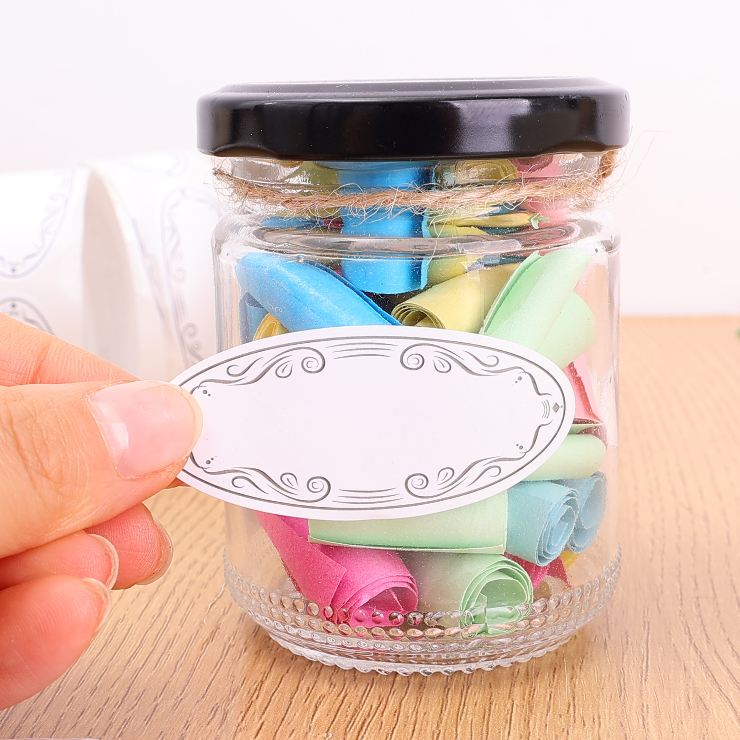 Oval Labels Blank Stickers Foo - Food Storage For Restaurant ulasan dan harga