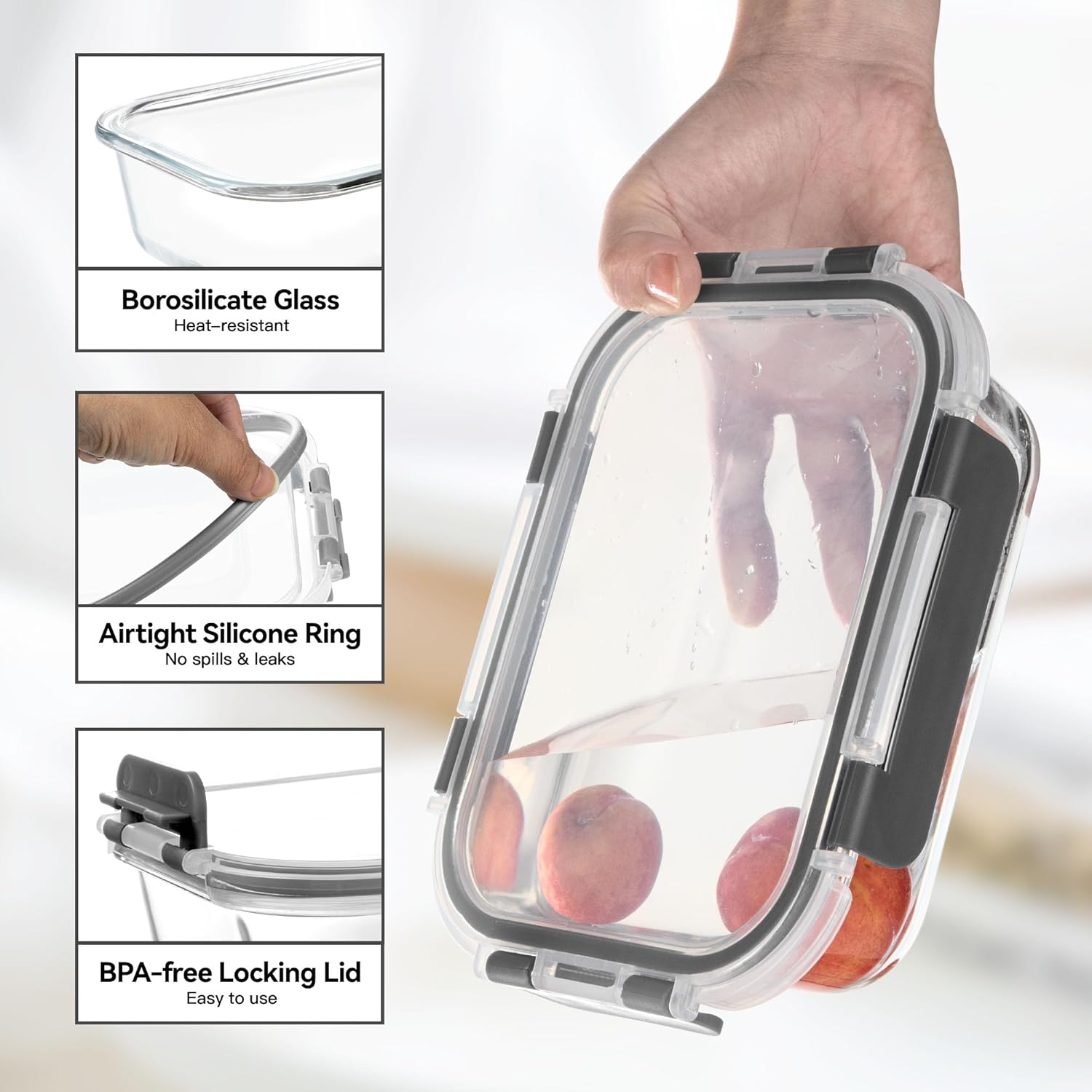 Glass Food Storage Containers, - Food Storage Containers Glass ulasan dan harga